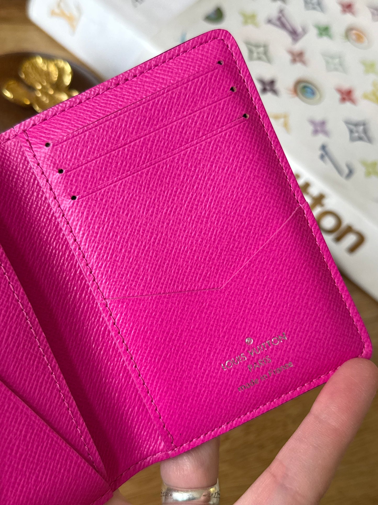 LV Taigarama Fuchsia Pocket Organizer