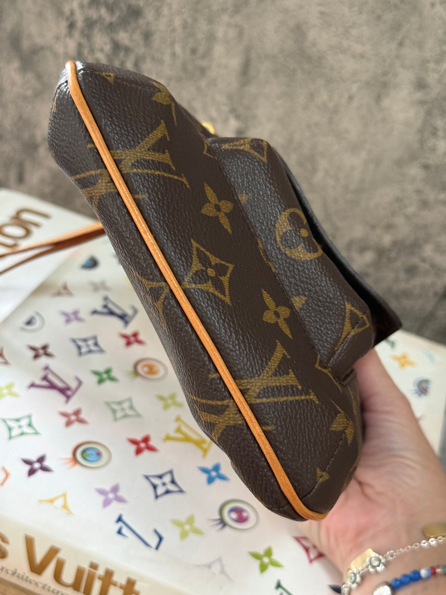 LV Partition Wristlet Pouch