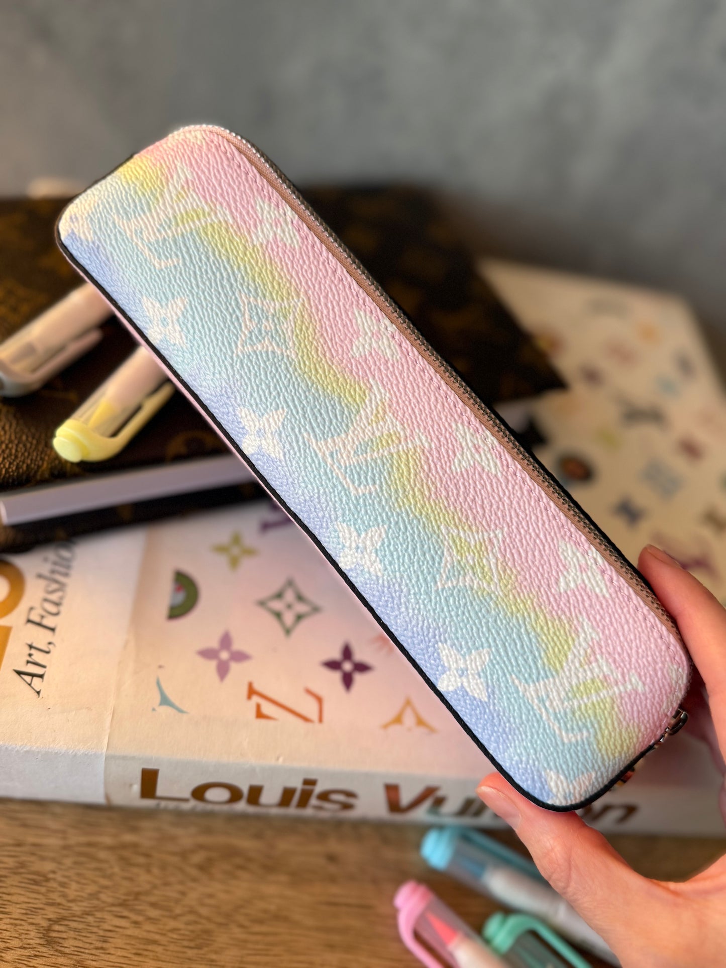 LV Elizabeth Pencil Pouch Pastel