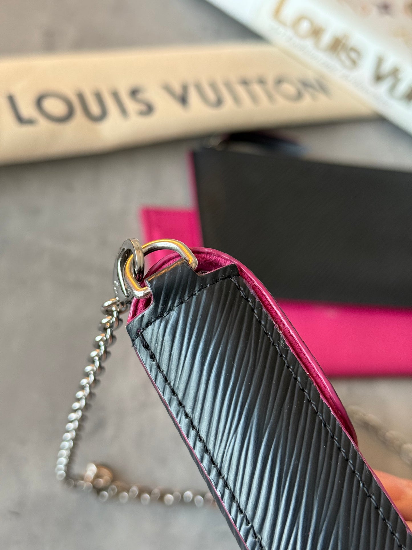 LV Felicie Epi Black & Pink