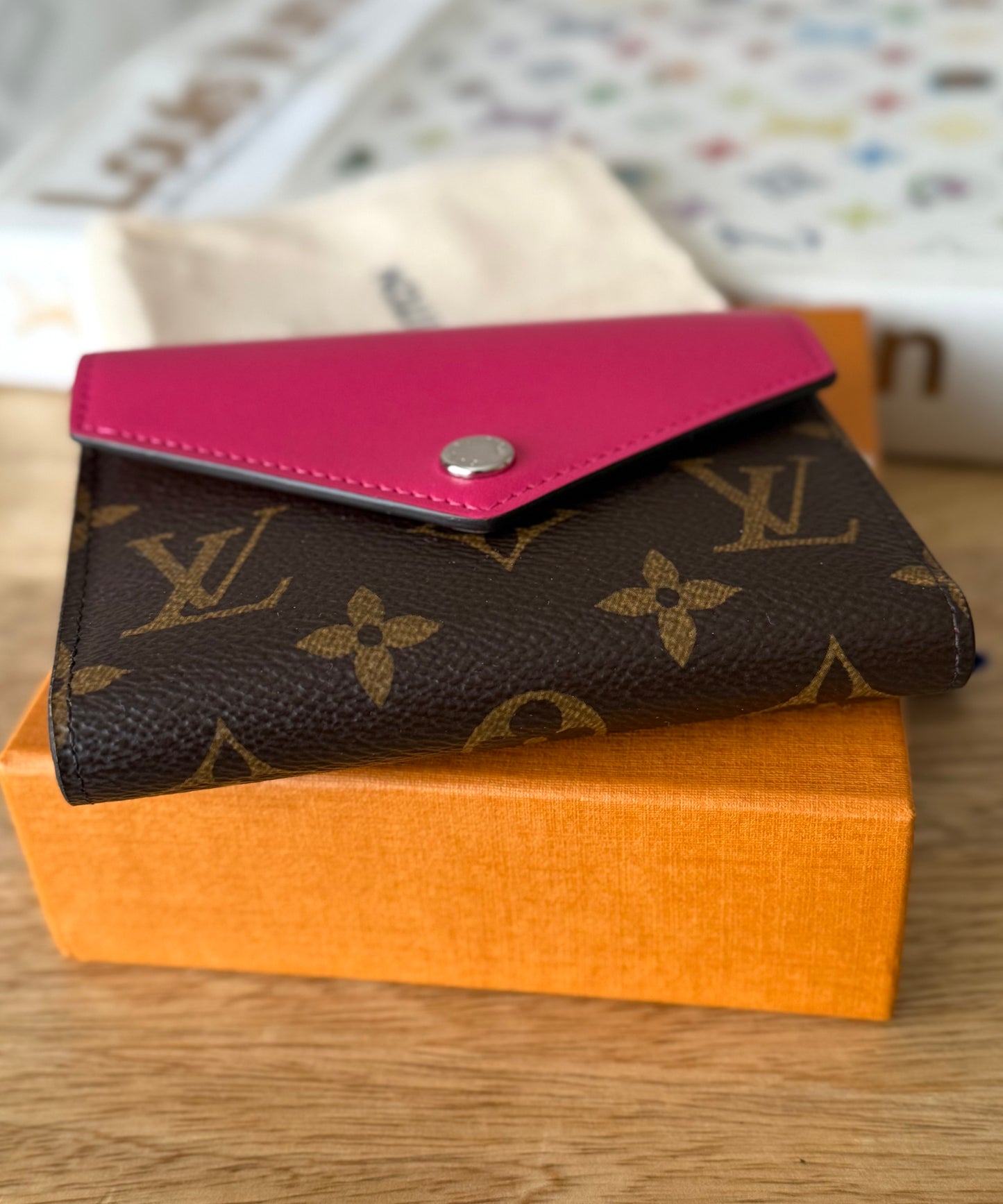 LV Victorine wallet pink