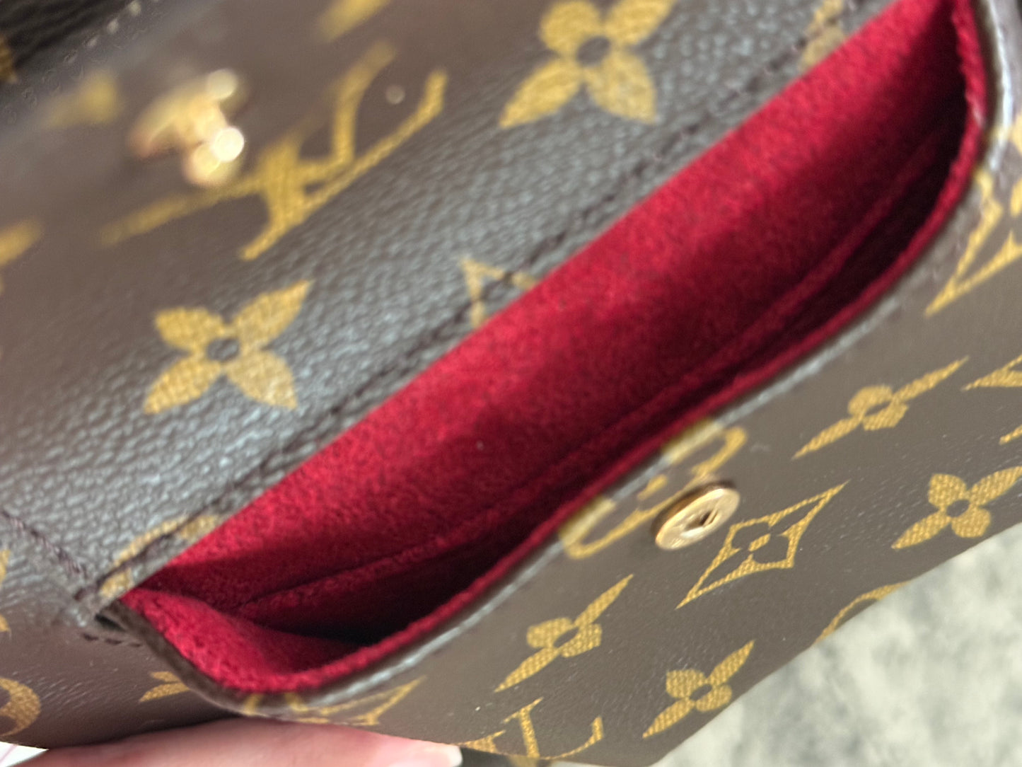 LV Partition Wristlet Pouch