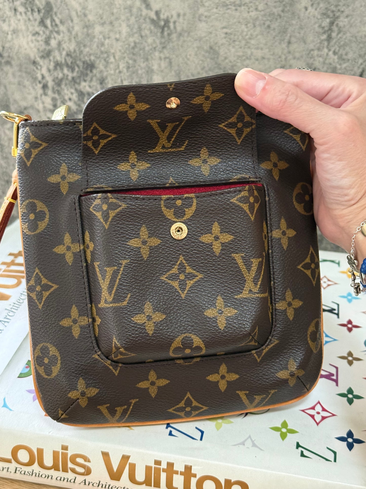 LV Partition Wristlet Pouch
