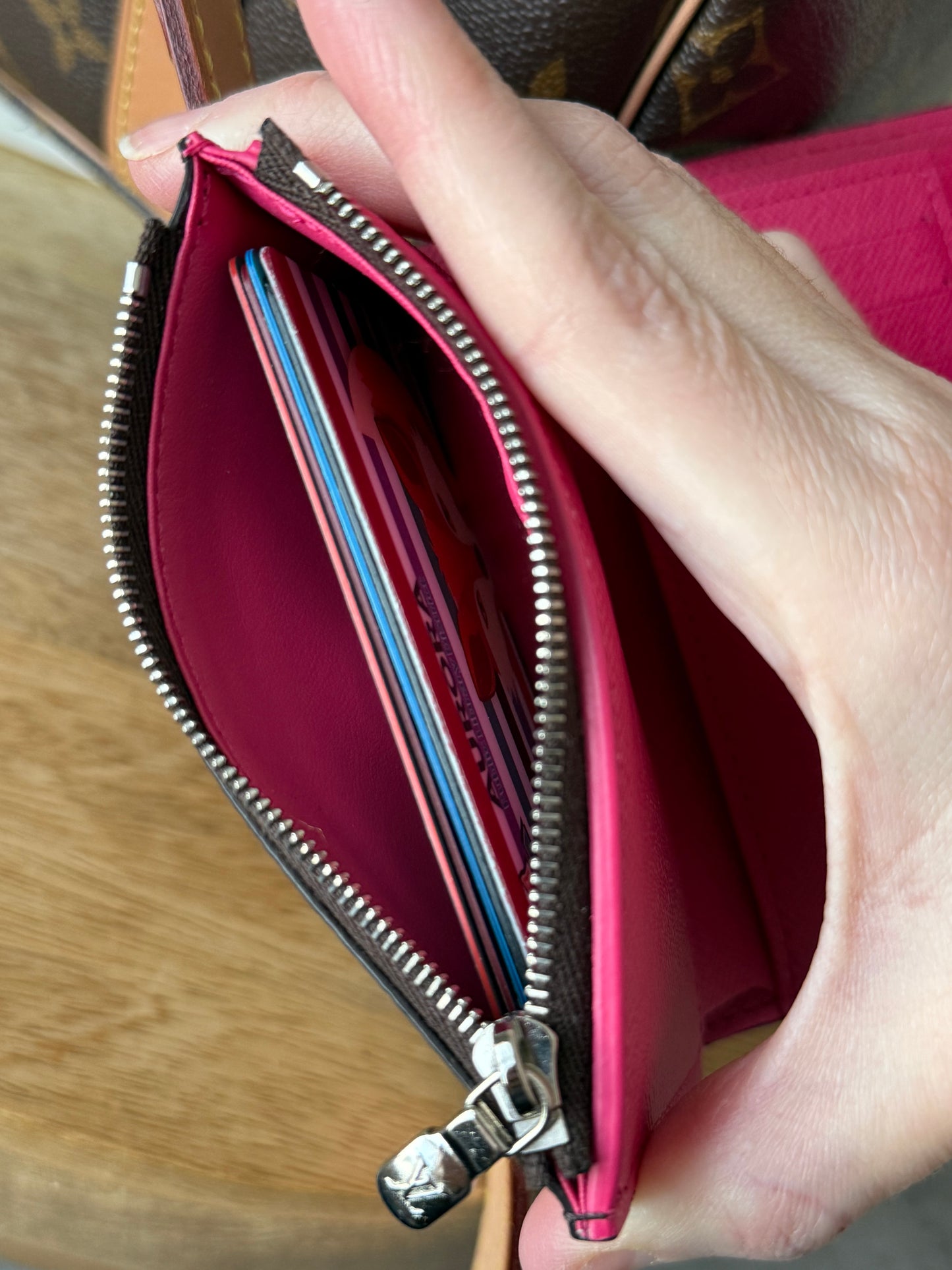 LV Victorine wallet pink