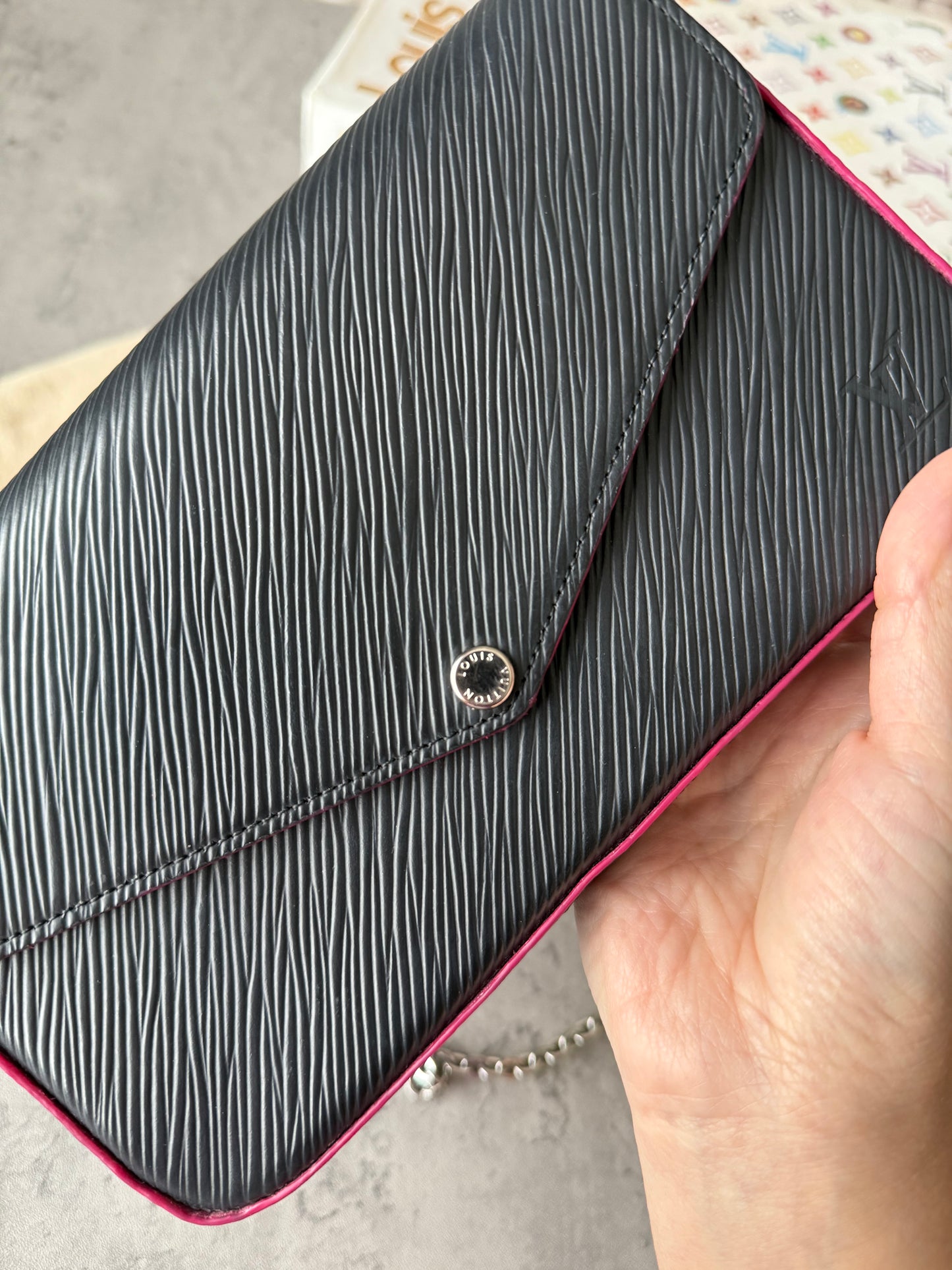 LV Felicie Epi Black & Pink