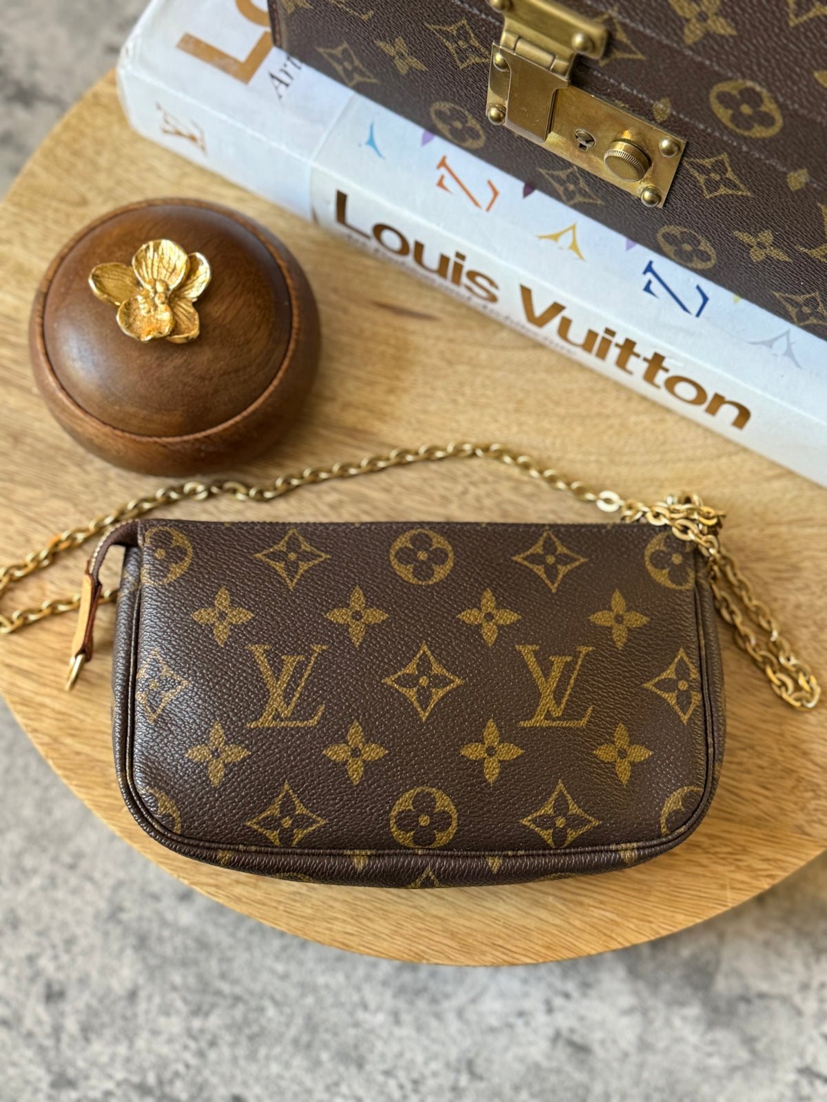 LV Bucket Pochette Monogram