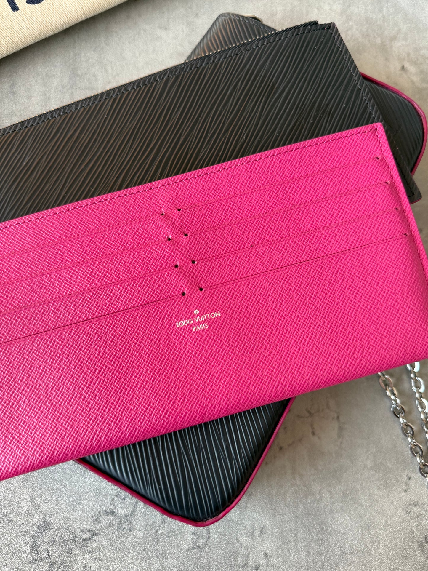 LV Felicie Epi Black & Pink