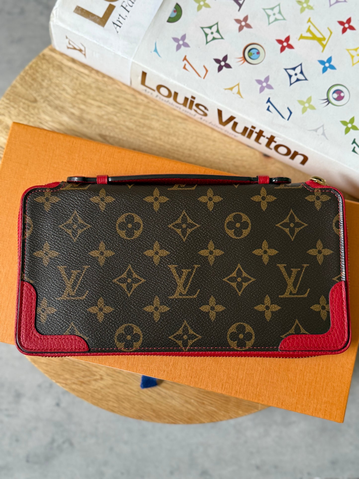 LV Daily Organizer Cerise wallet