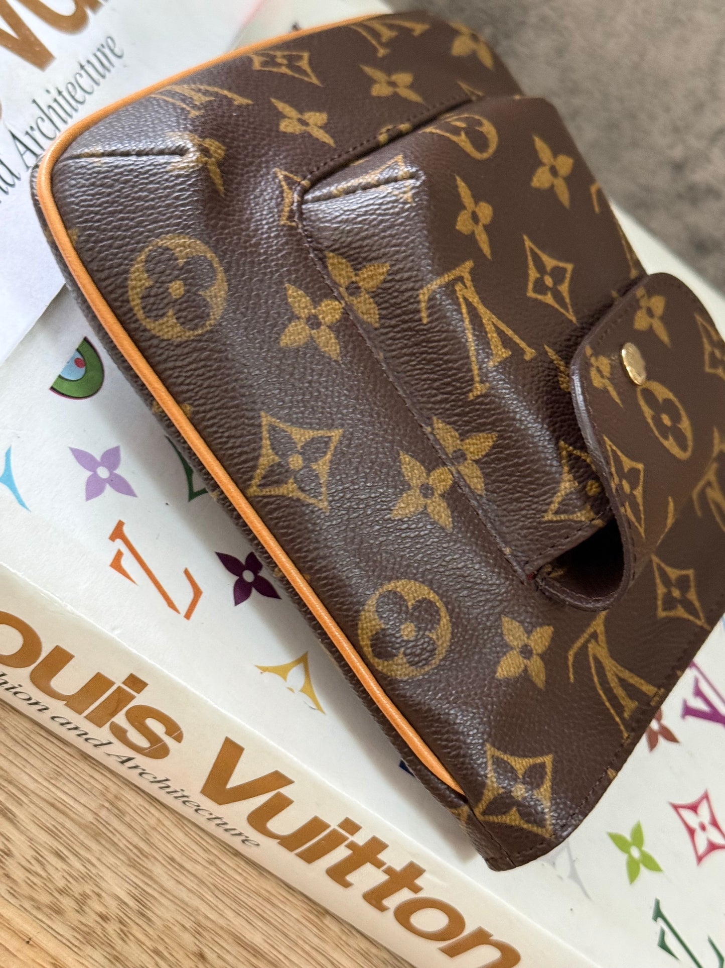 LV Partition Wristlet Pouch