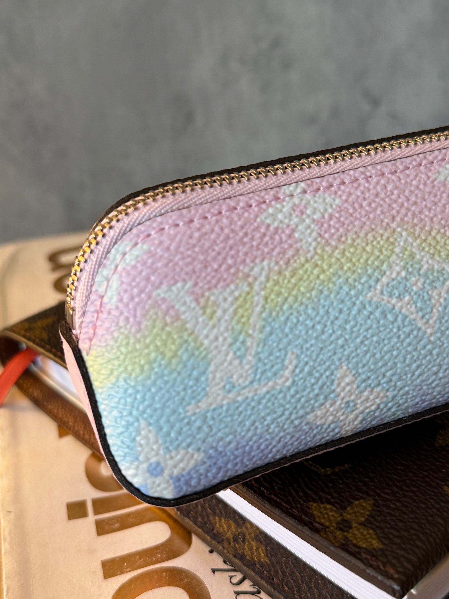 LV Elizabeth Pencil Pouch Pastel