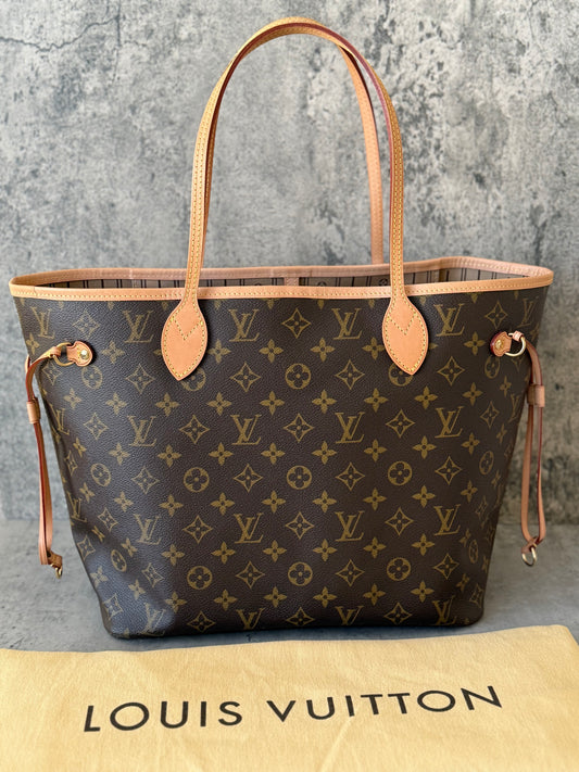 LV Neverfull MM Beige