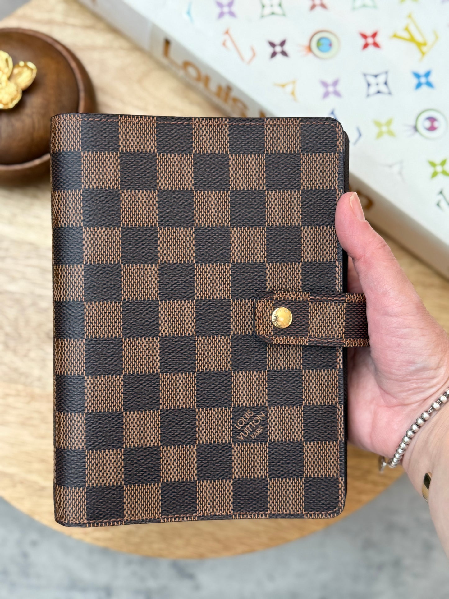 LV Agenda MM Damier Ebene