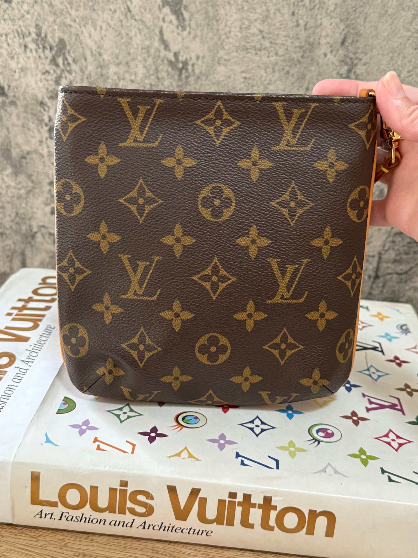 LV Partition Wristlet Pouch
